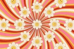 Free vector flat design retro 60s-70s background