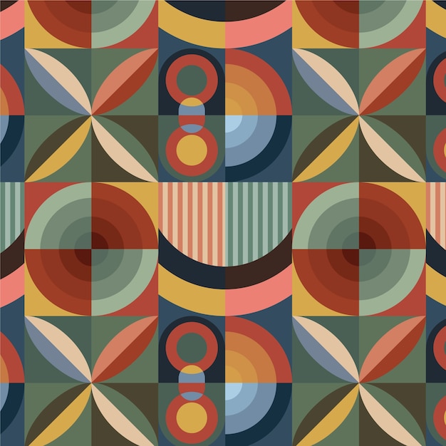 Flat design retro renew pattern