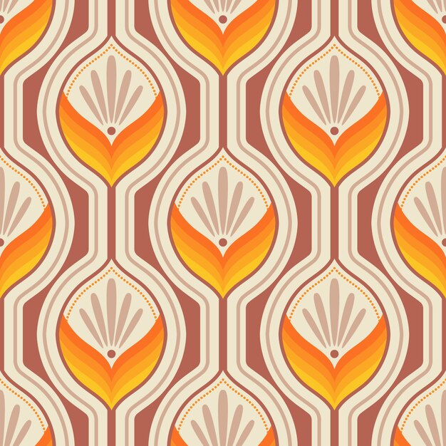 flat design of retro renew pattern