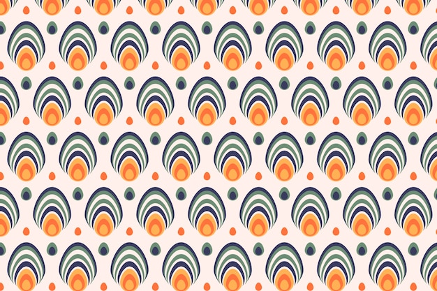 Flat design retro renew pattern