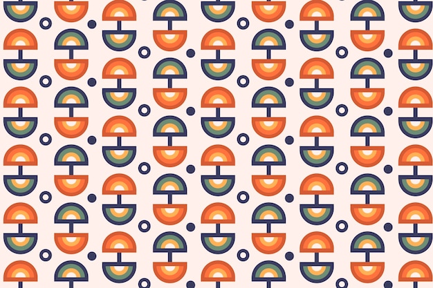 flat design retro renew pattern