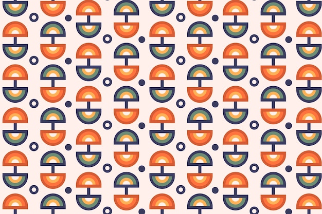 Free vector flat design retro renew pattern