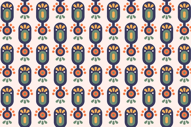 Flat design retro renew pattern