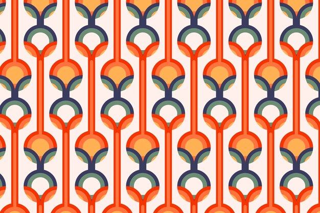 flat design retro renew pattern