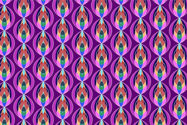 Flat design retro renew pattern