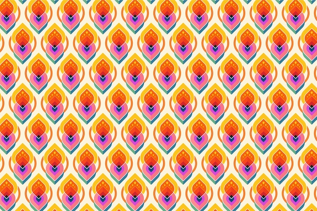 flat design retro renew pattern
