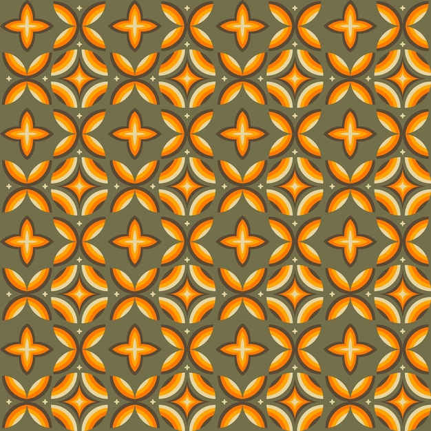 Flat design retro renew pattern