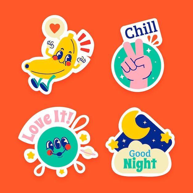 Cute little stickers Vectors & Illustrations for Free Download