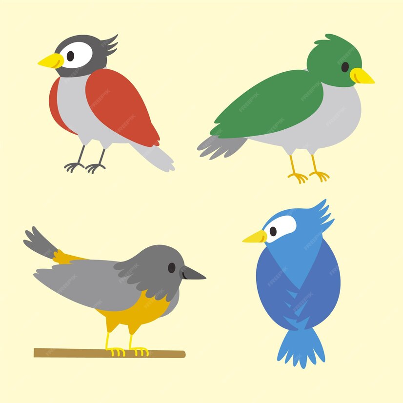 Free Vector | Flat design robin pack