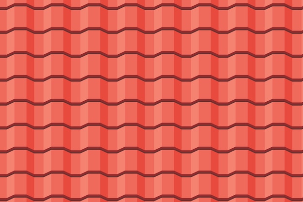 Free vector flat design roof tile pattern illustration