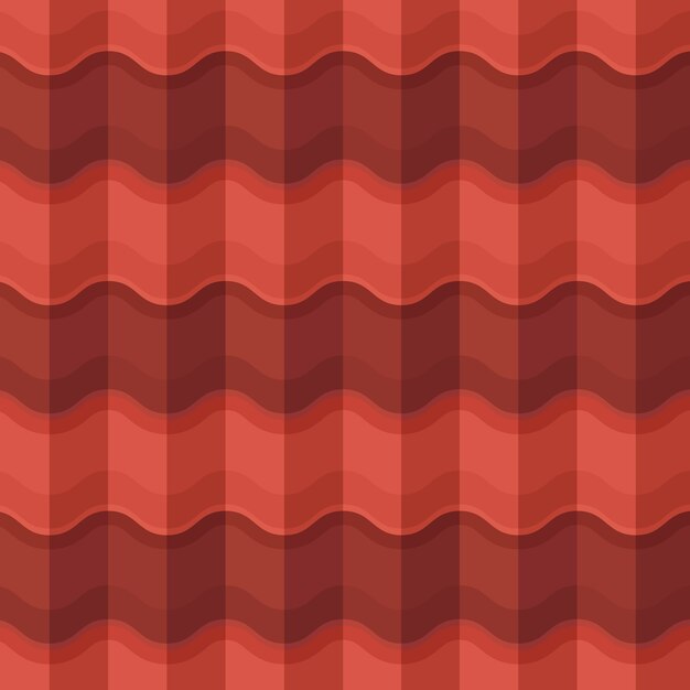 Flat design roof tile pattern illustration