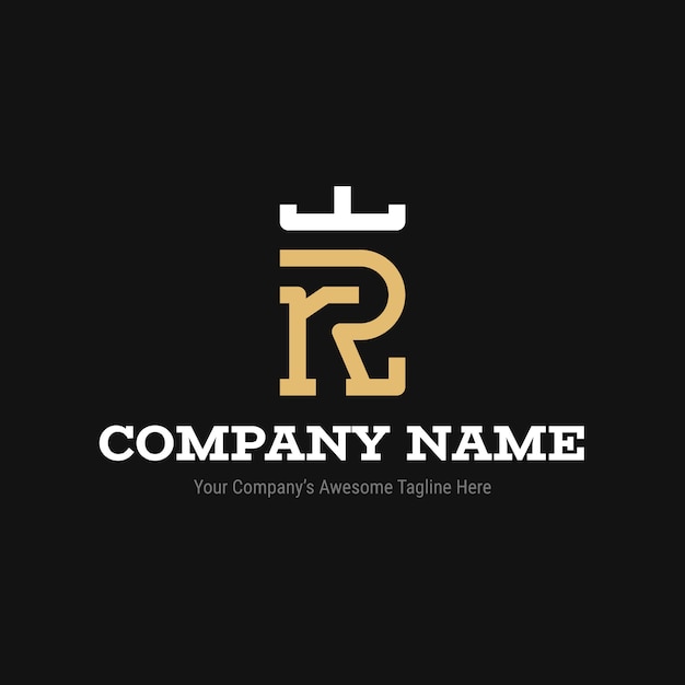 Modello di logo rr design piatto