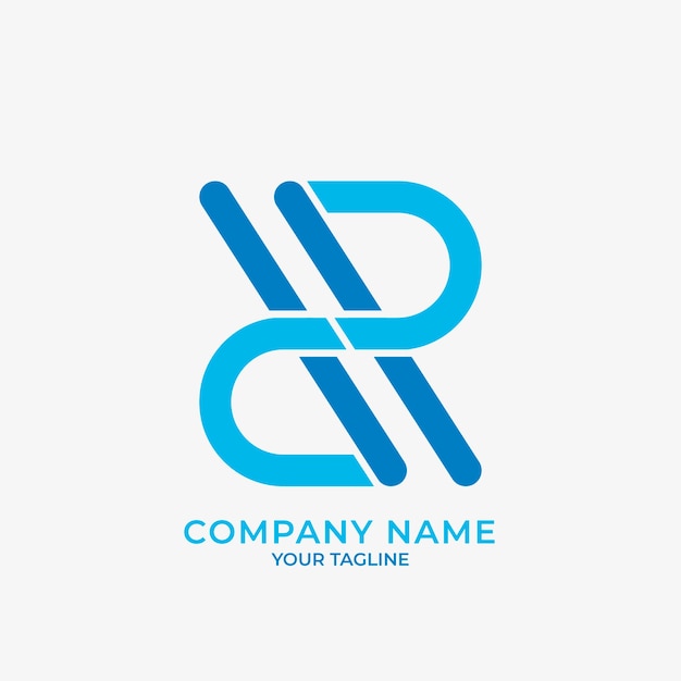 Flat design rr logo template