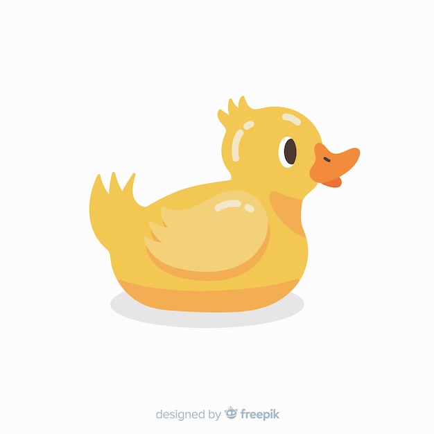 Flat design rubber duck 