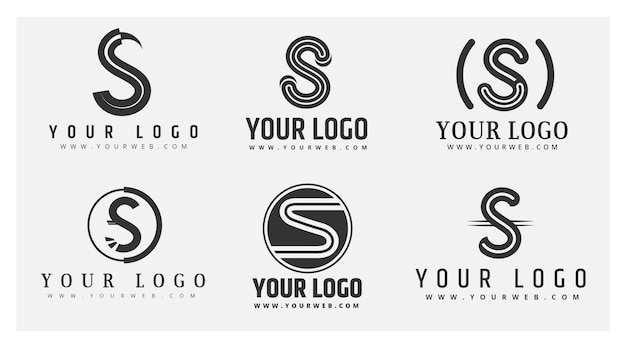 Vettore gratuito collezione di logo design piatto s