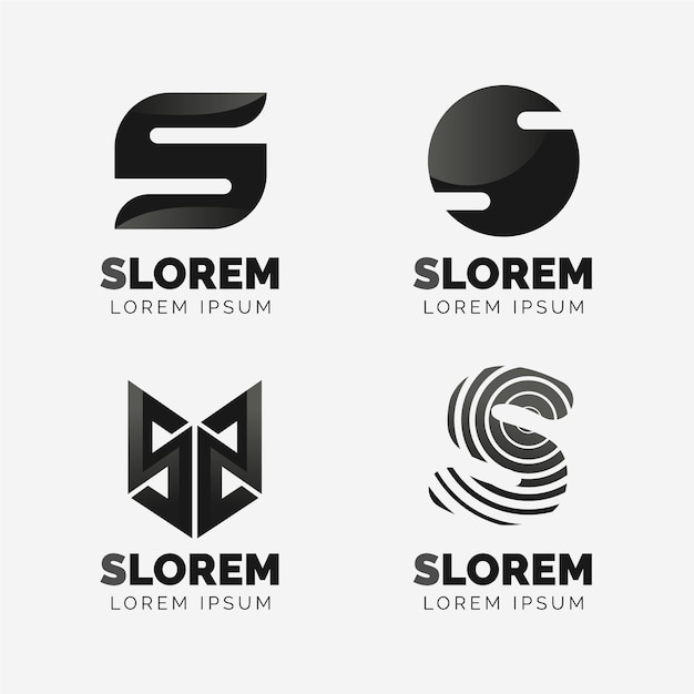 Vettore gratuito collezione di logo design piatto s