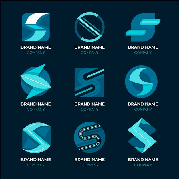 Free vector flat design s logo collection