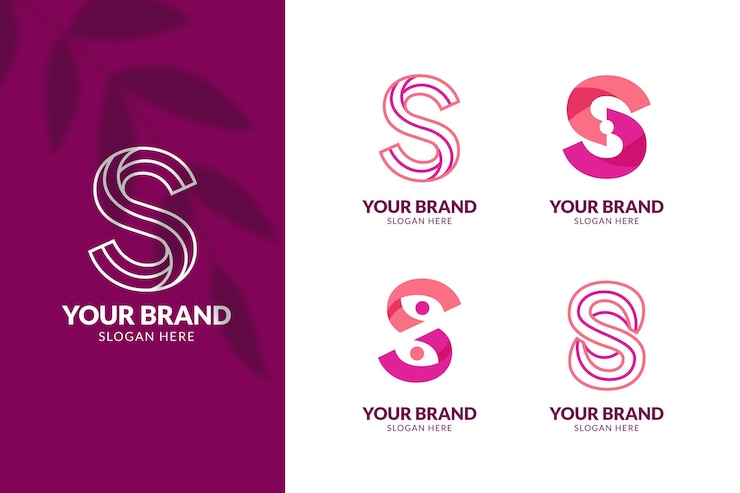Free Vector flat design s logo template collection