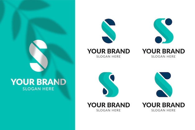 Flat design s logo template collection