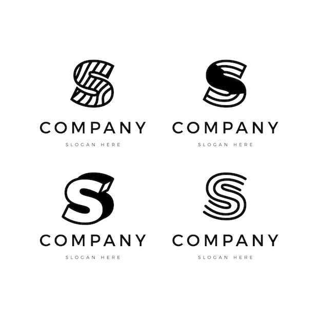 Коллекция шаблонов логотипов flat design