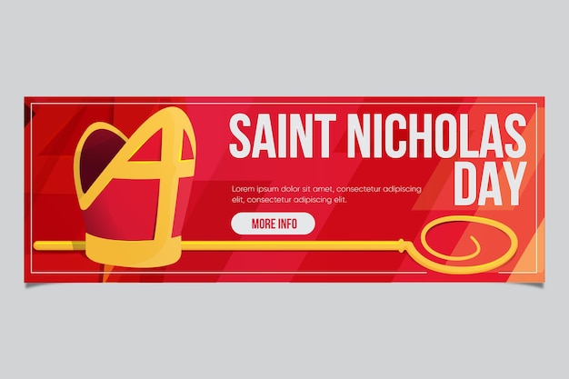 Modello di banner design piatto giorno di san nicola