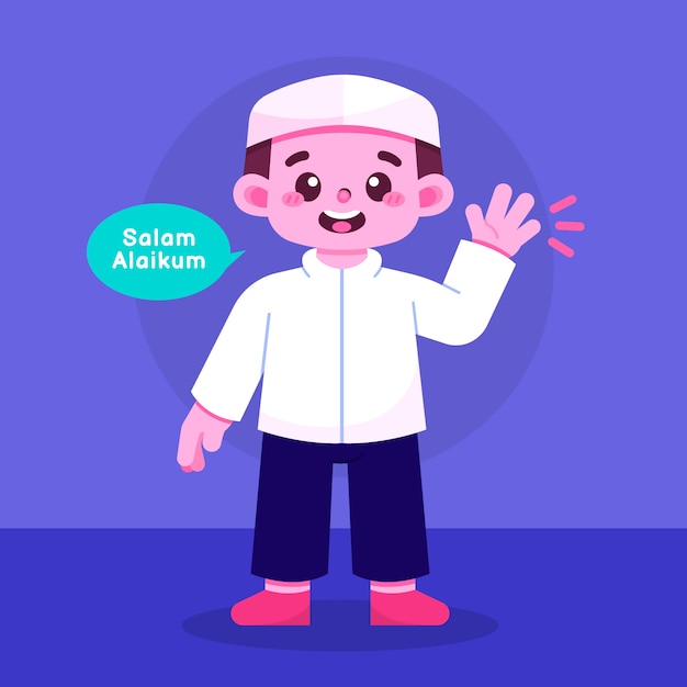 Free vector flat design salam illustration