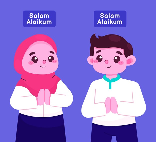 Flat design salam illustration