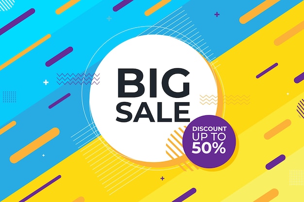 Flat design sale background