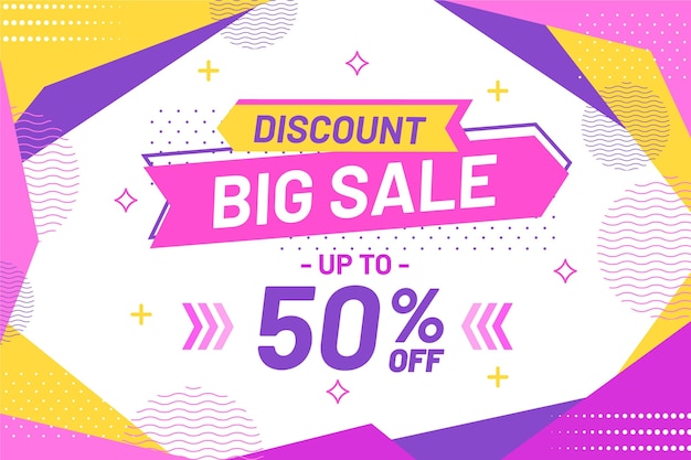 Flat design sale background