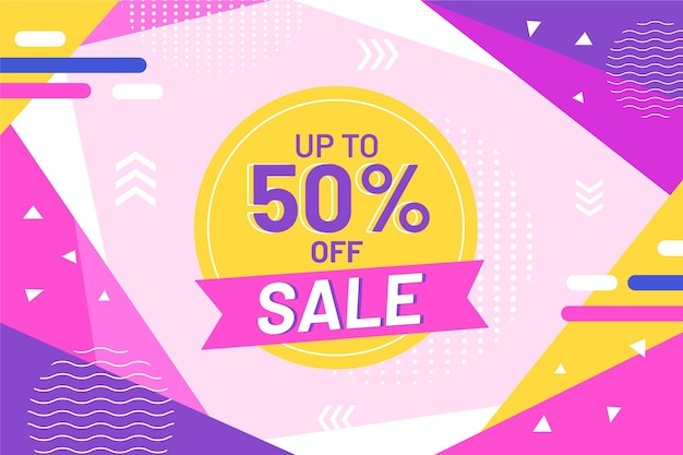 Free vector flat design sale background