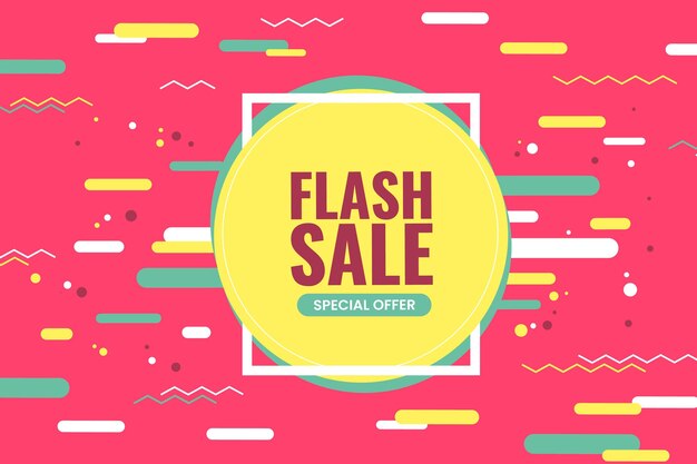 Free vector flat design sale background