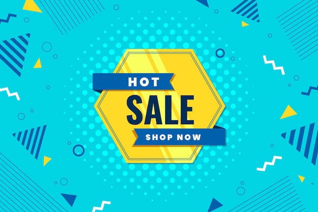 Flat design sale background