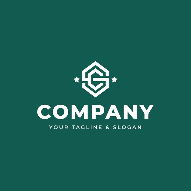 Flat design sc or cs logo template