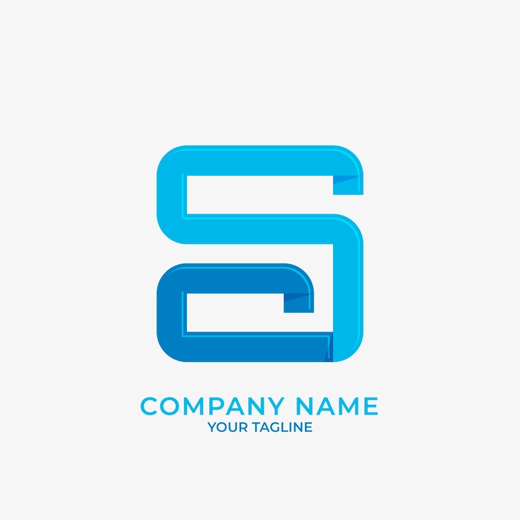 Free Vector flat design sc and cs logo template