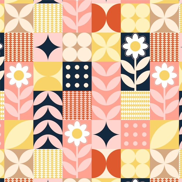 Free vector flat design scandinavian design patten