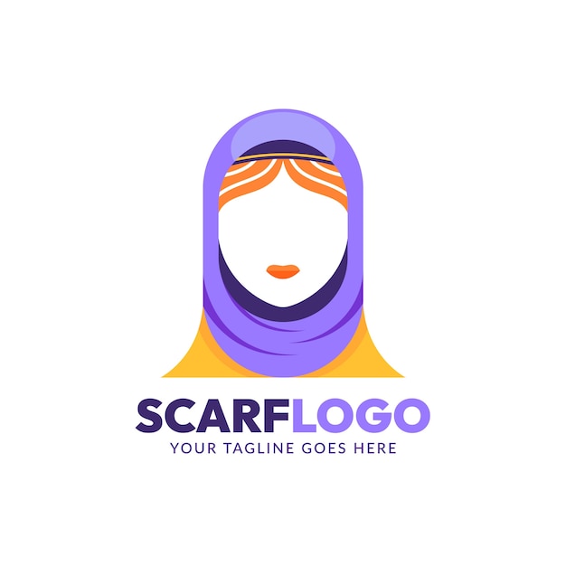 Flat design scarf logo design