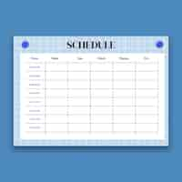 Free vector flat design schedule template