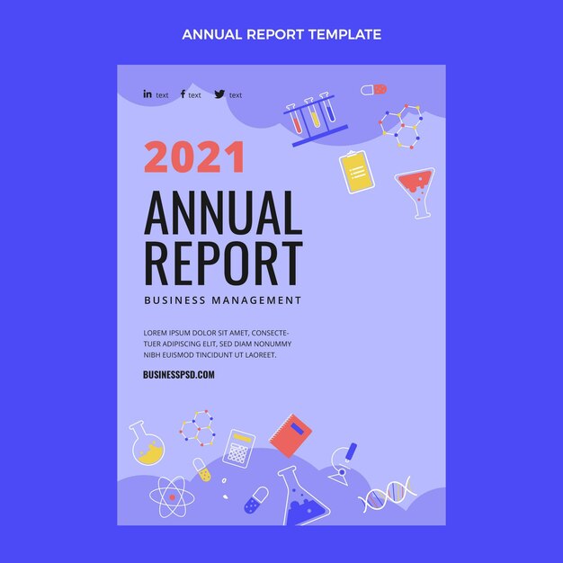 assignment cover page creator Free vector flat design science annual report