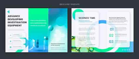 Free vector flat design science brochure template