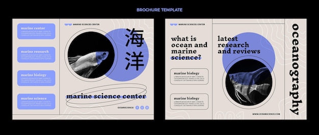 Flat design science brochure template