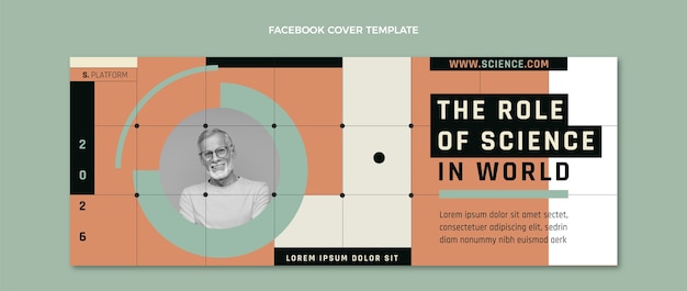 Бесплатное векторное изображение Обложка facebook в плоском дизайне