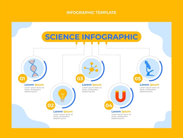 Free vector flat design science infographic