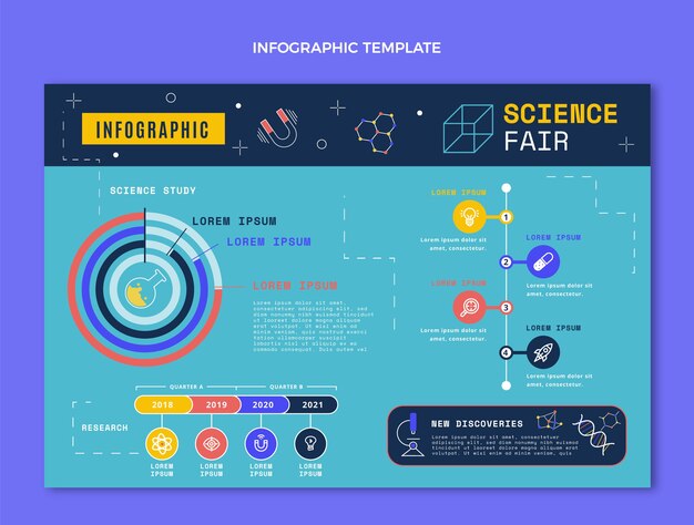 Плоский дизайн науки инфографики