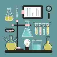 Free vector flat design science lab