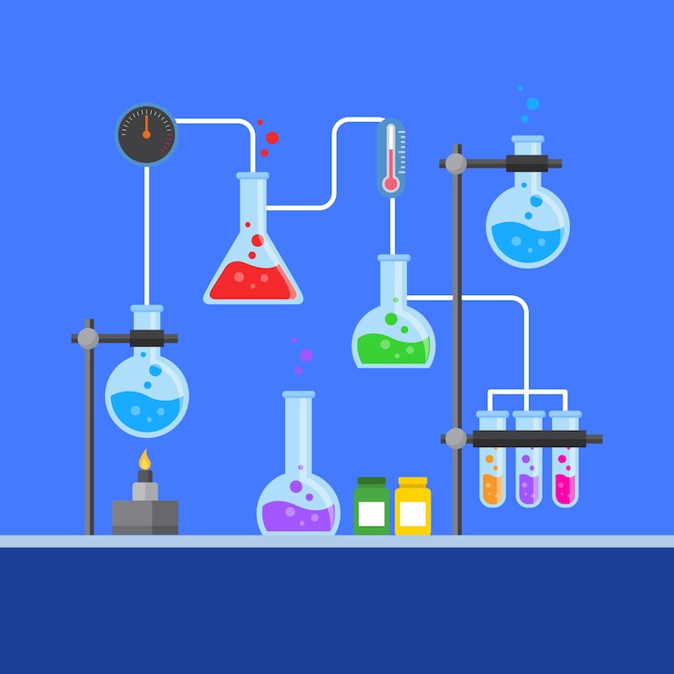 Free Vector flat design science lab