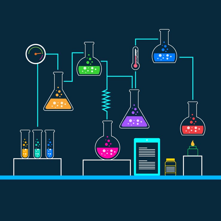 Free Vector flat design science lab