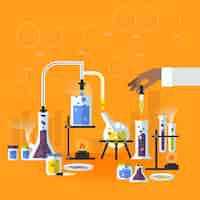 Free vector flat design science lab