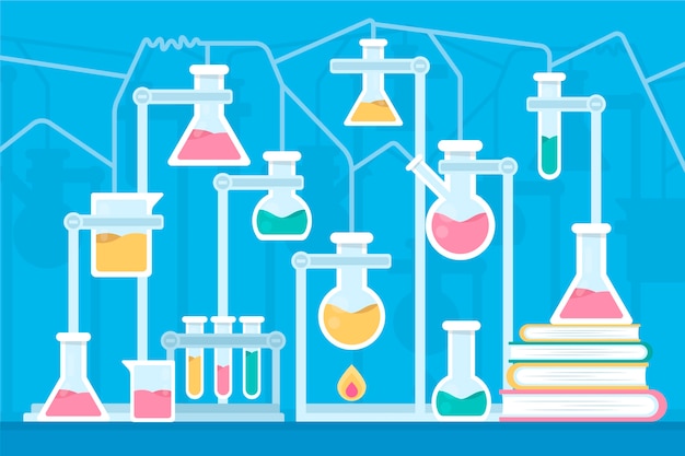 Flat design science lab