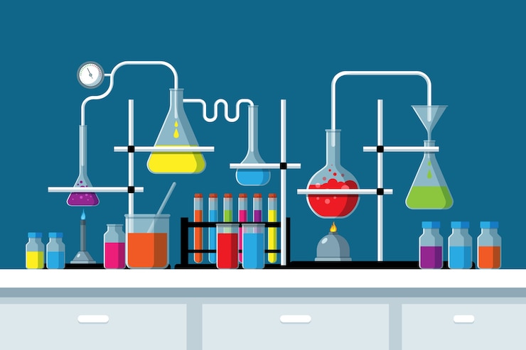Free Vector flat design science lab