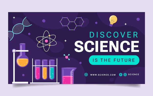 Free vector flat design science research instagram posts